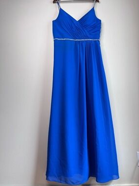 Christina Wu Celebrations Electric Blue Chiffon Gown Size 18